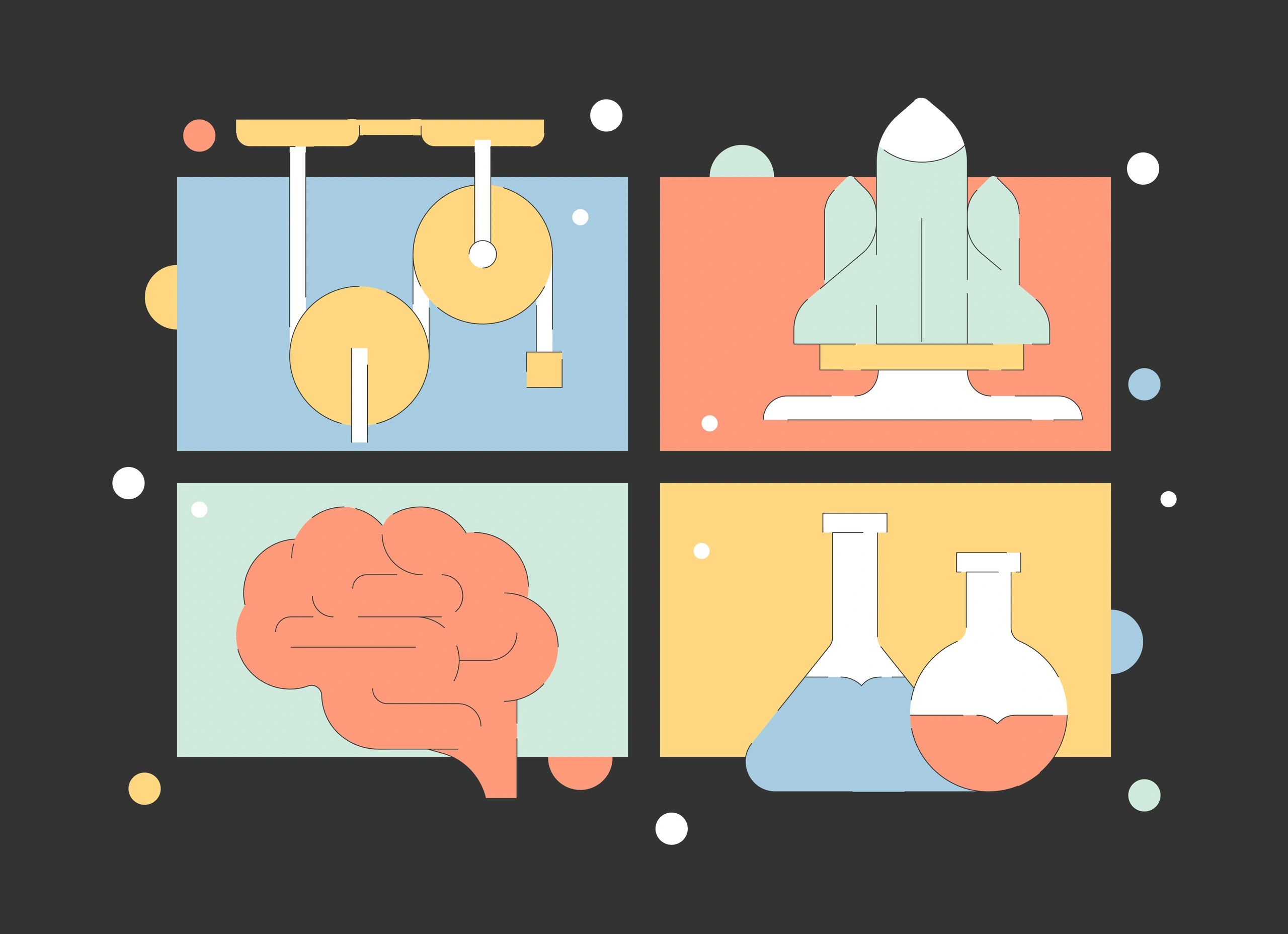 STEM education line art