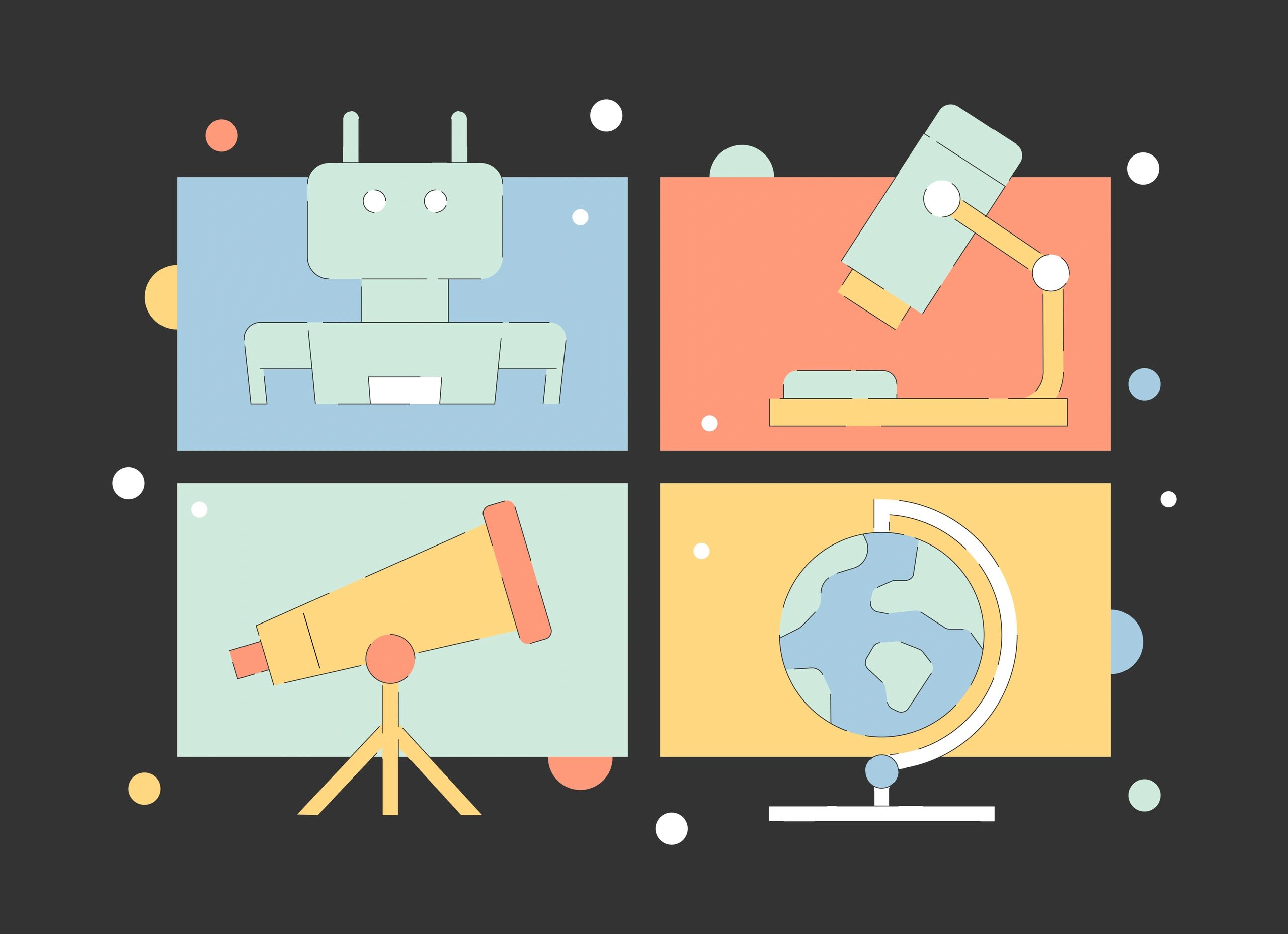 STEM education line art