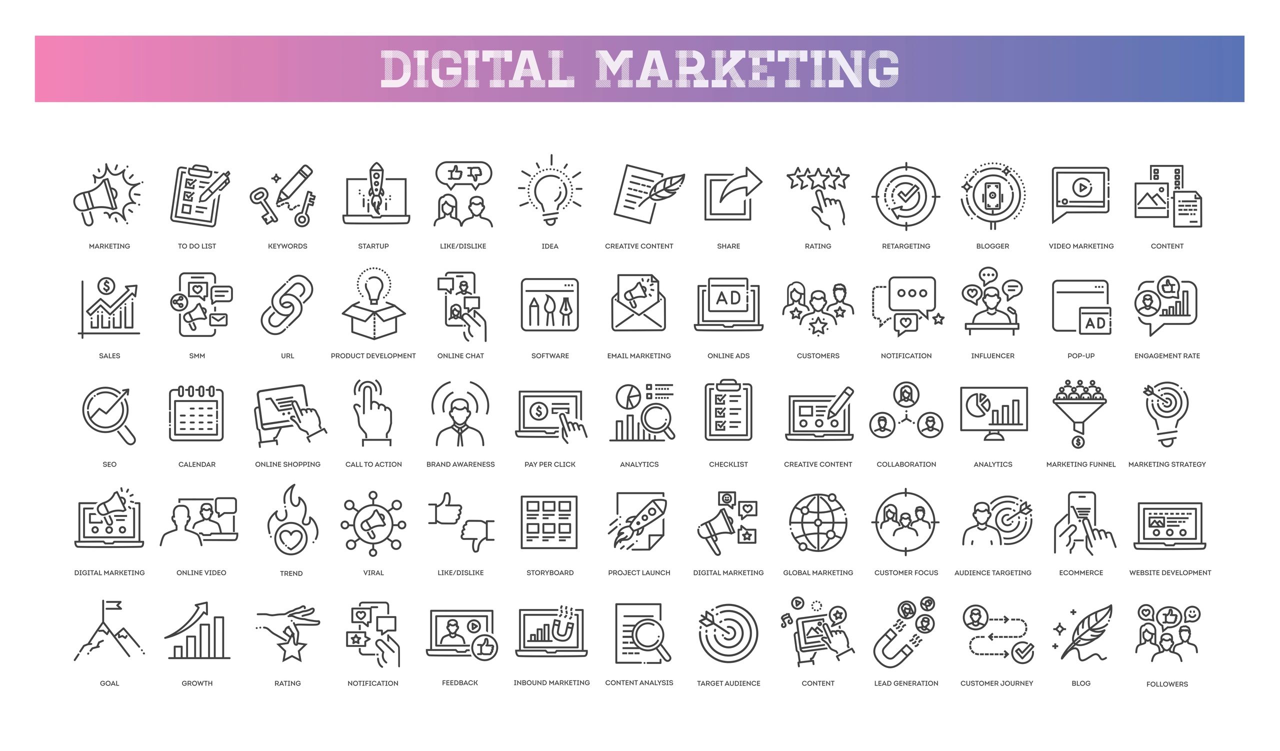 technology blog line art