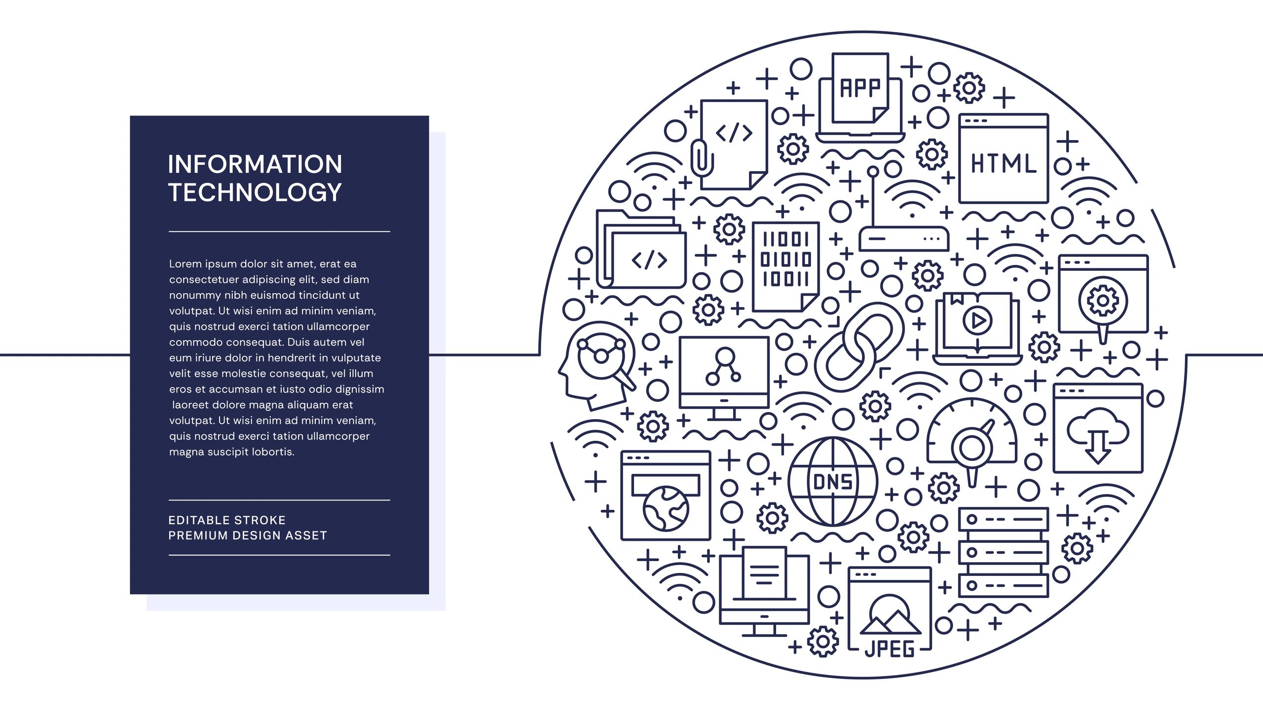 technology blog line art