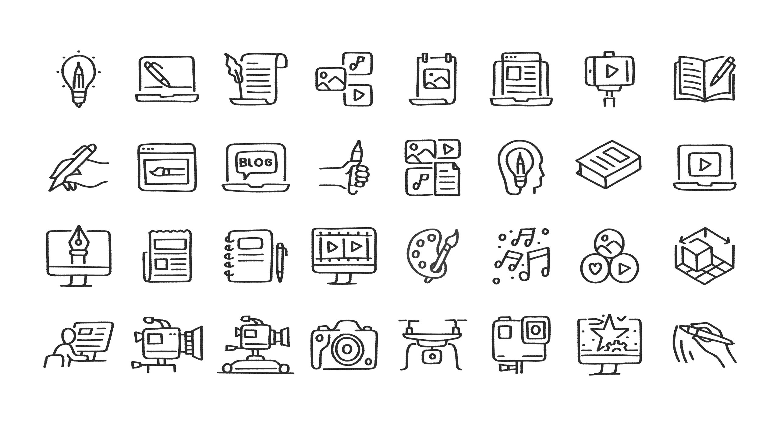 technology blog line art