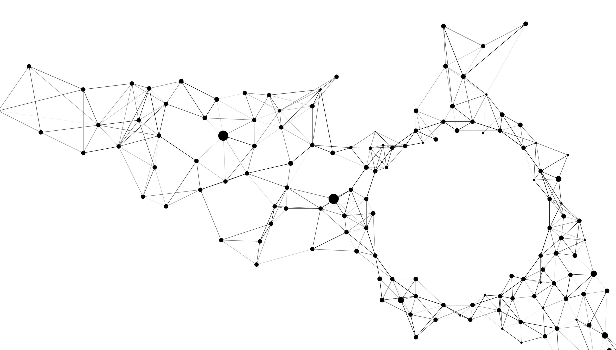 line art network diagram IT